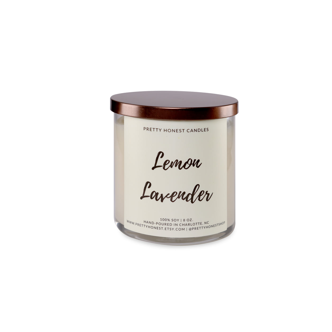 Lemon Lavender Soy Candle - Pretty Honest Candles