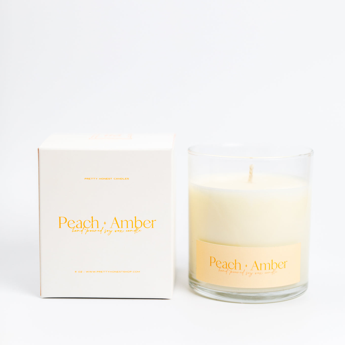Peach + Amber Soy Candle