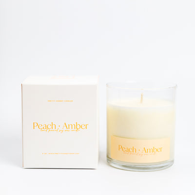 Peach + Amber Soy Candle