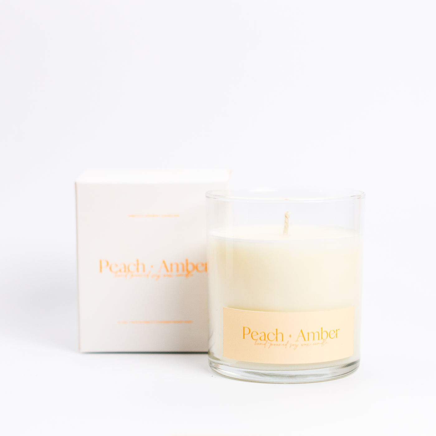 Peach + Amber Soy Candle