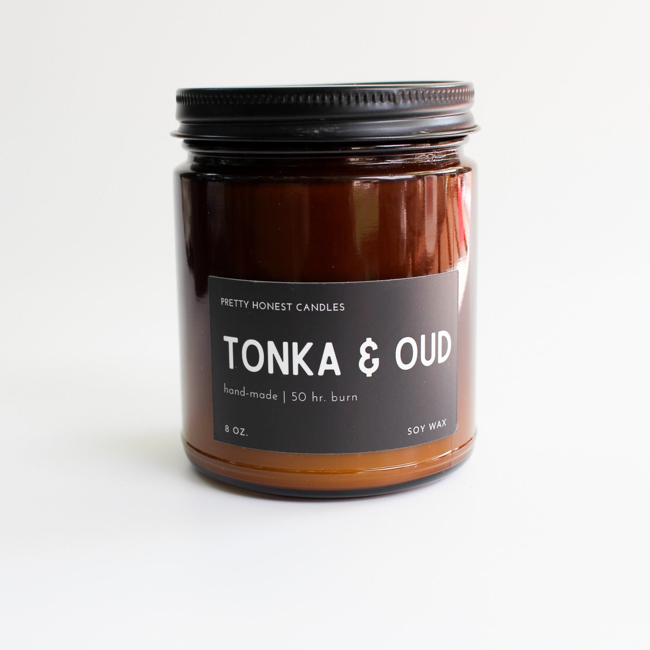 Tonka & Oud Soy Candle - Pretty Honest Candles