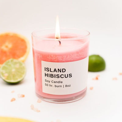 Island Hibiscus Pastel Soy Candle