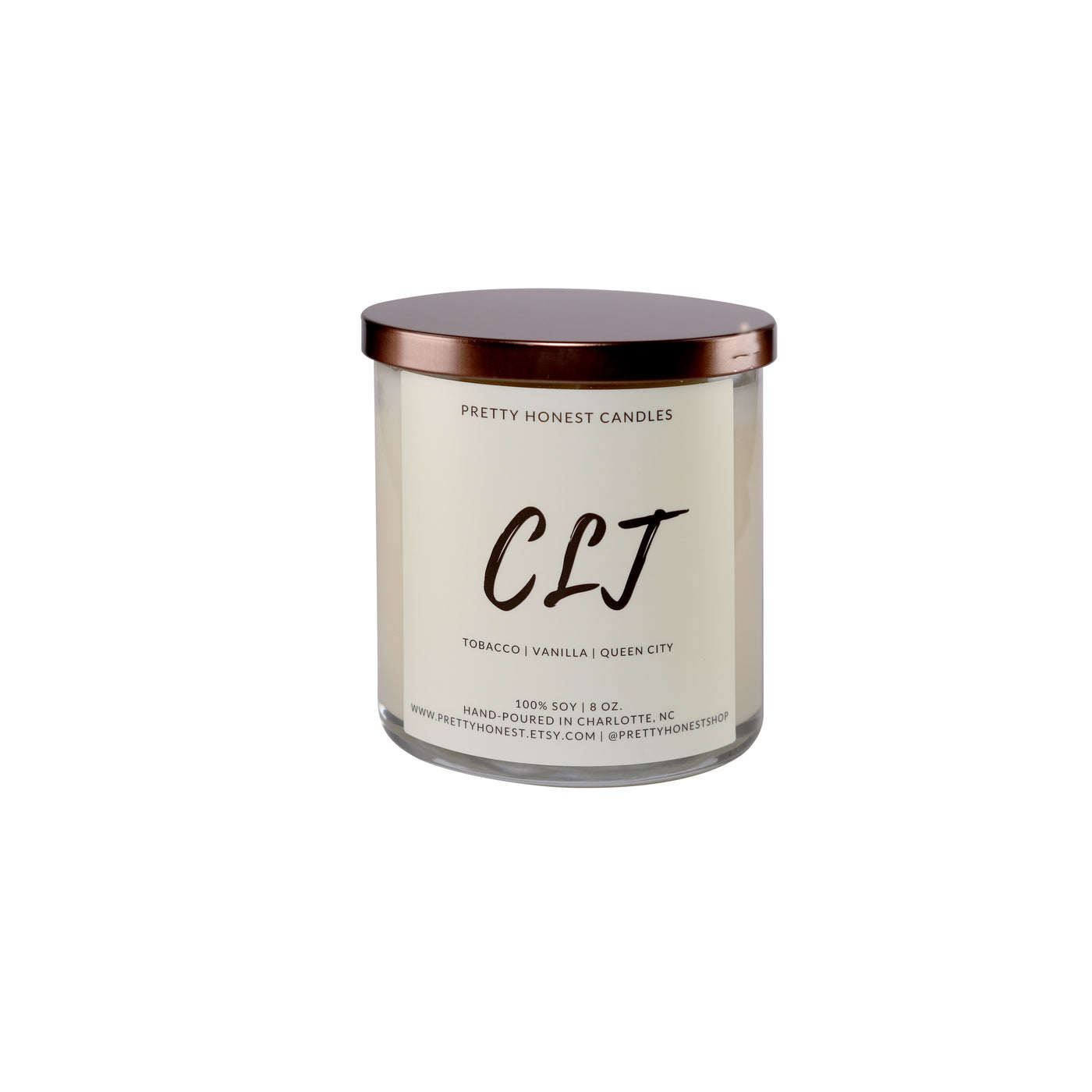 CLT Tobacco Vanilla Soy Candle - Pretty Honest Candles