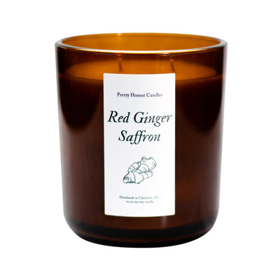 Red Ginger Saffron Double Wick Soy Candle
