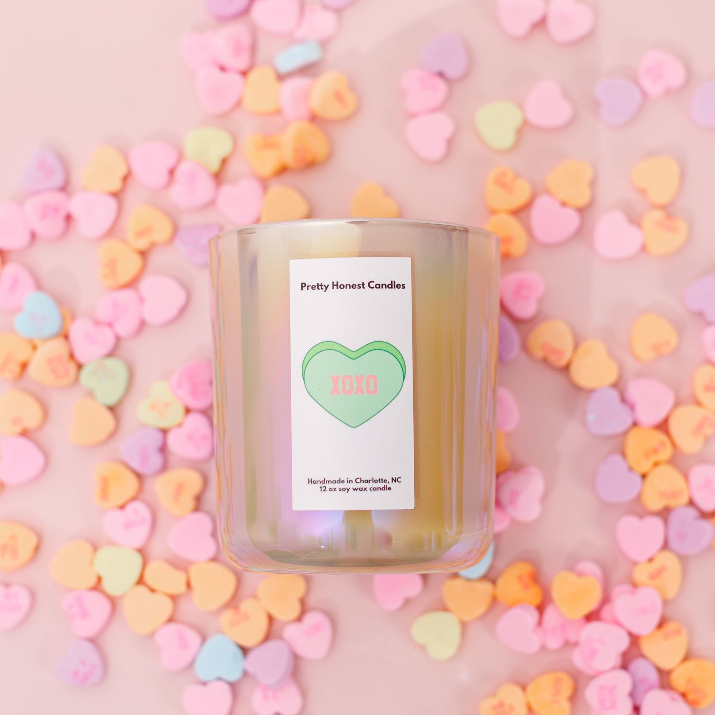 XOXO Candy Heart Soy Candle