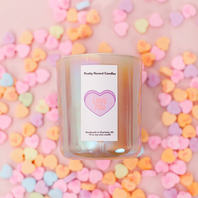 Love You Candy *Broken* Heart Soy Candle