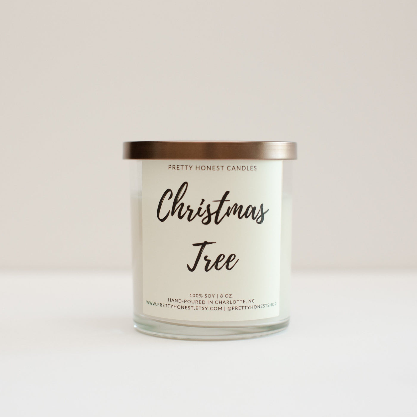 Christmas Tree Soy Candle - Pretty Honest Candles