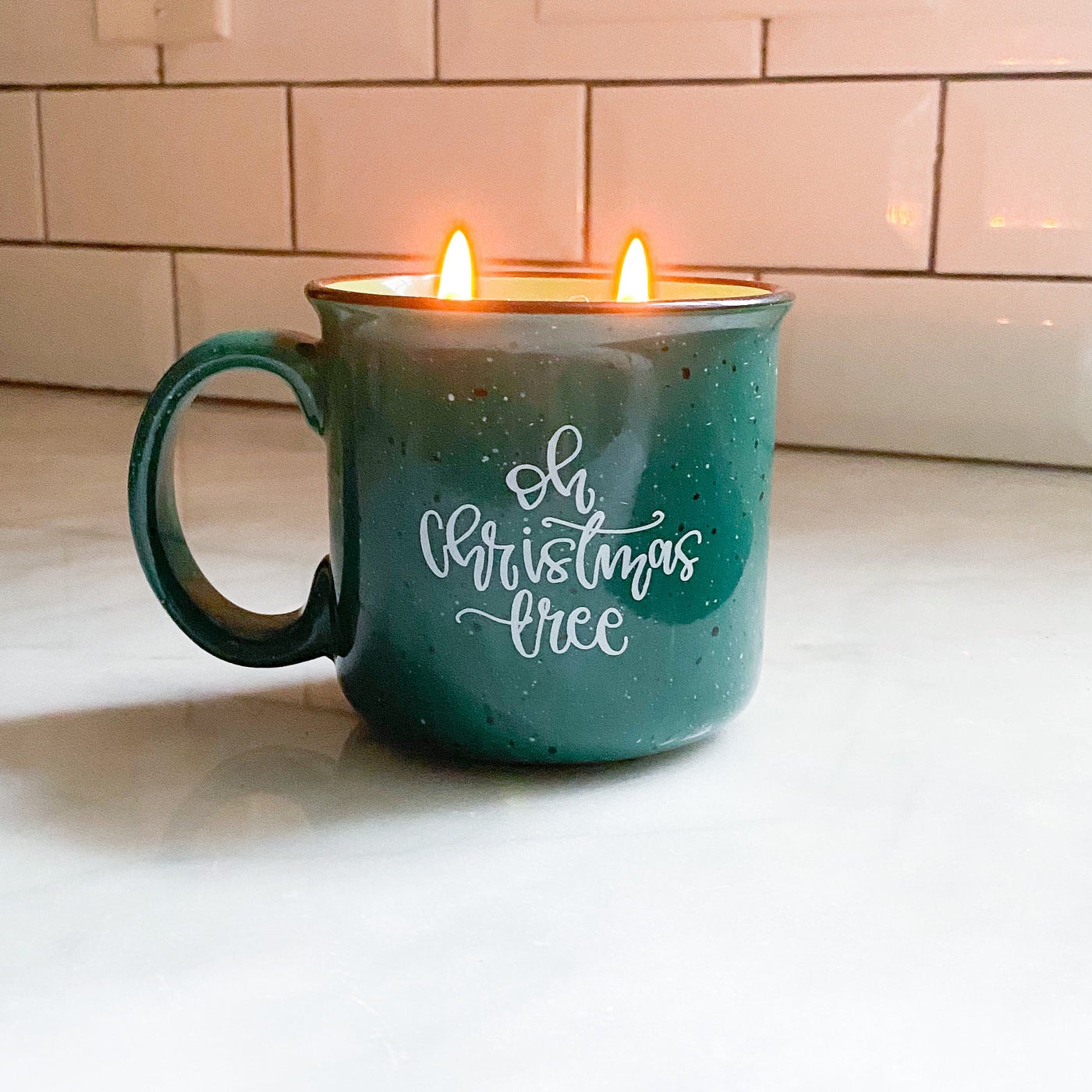 Oh, Christmas Tree Mug Candle - Pretty Honest Candles