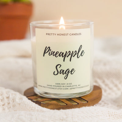 Pineapple Sage Soy Candle - Pretty Honest Candles