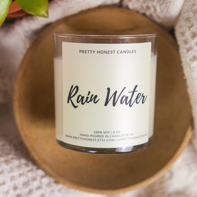 Rain Water Soy Candle - Pretty Honest Candles